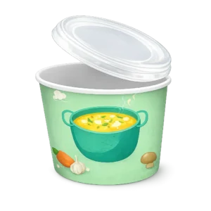 Bol à soupe avec couvercle en PP