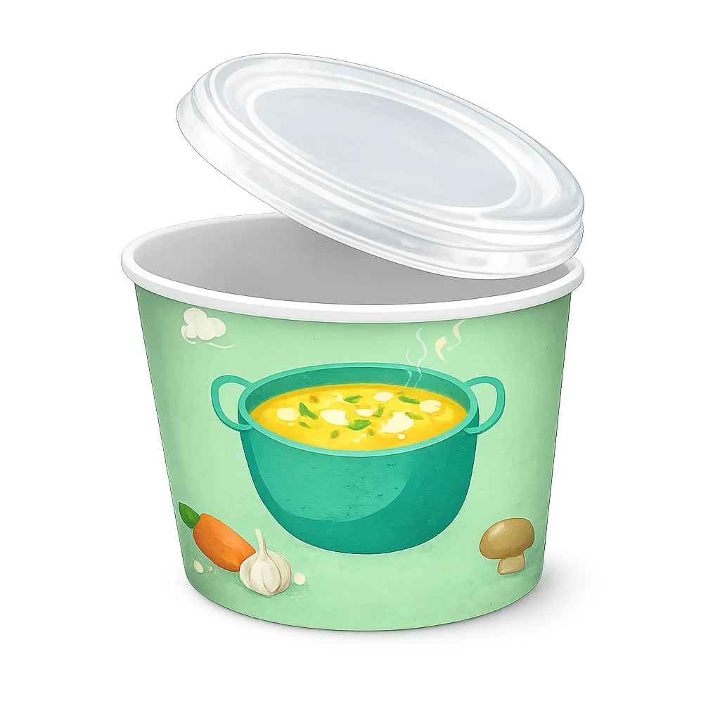 Bol à soupe avec couvercle en PP