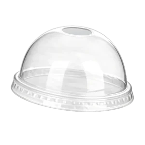 Couvercle dôme en PET avec trou pour gobelet